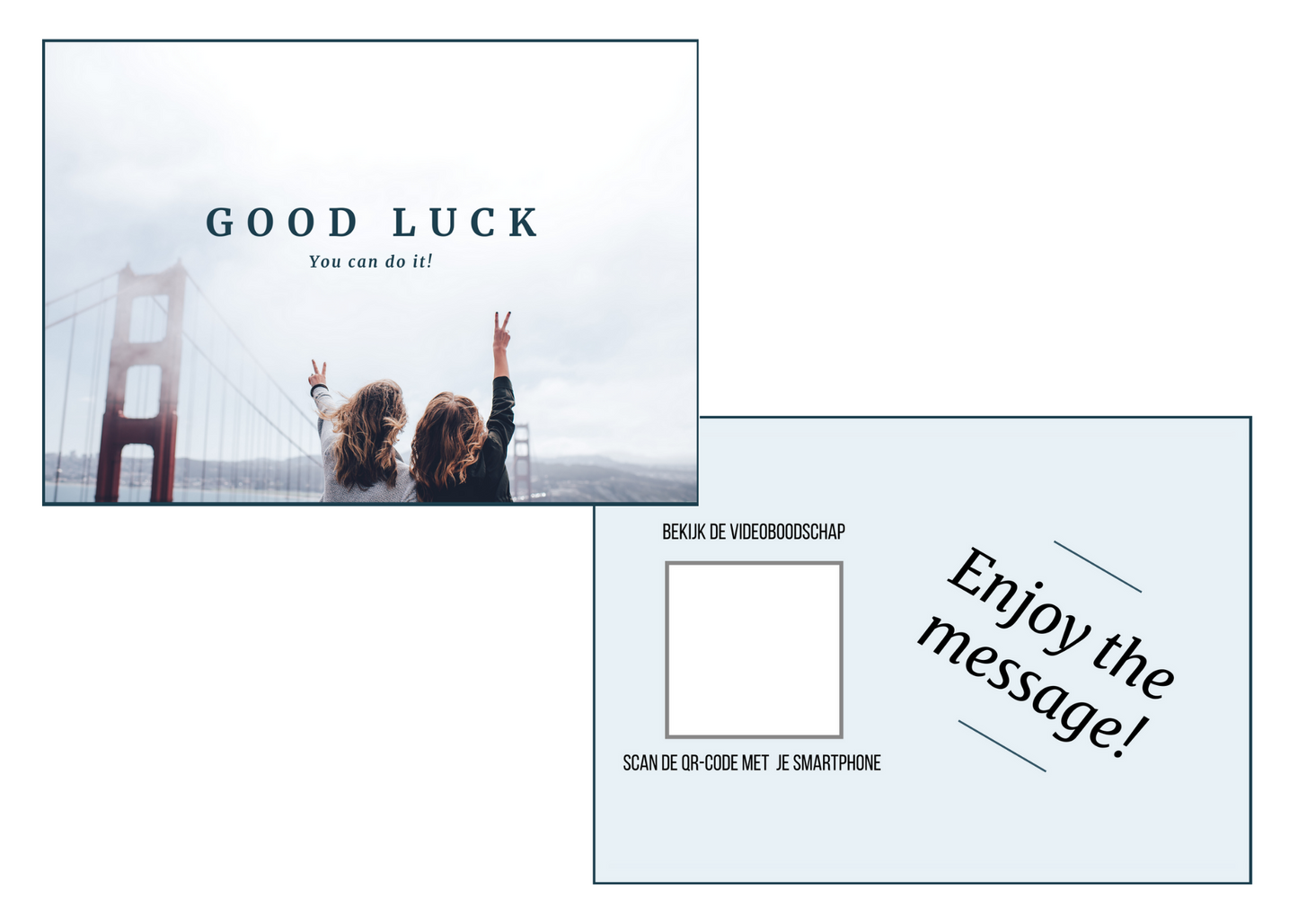Good Luck kaart met videoboodschap
