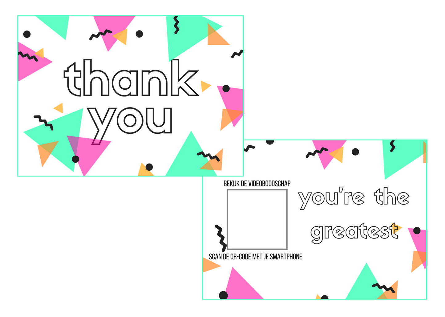 Kaart met videoboodschap: Thankyou - bedankkaart